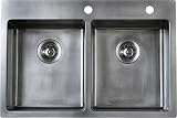 Lavello Cucina 2 Vasche Incasso Filotop 77 cm Inox Spazzolato KE Vintage