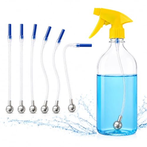 JYJXCOS [6-Pack] Universal Fit 360 Spray Bottle Adapter 14 in Flexible Spray Bottle Tube & Weighted Tube Spray for 8-32oz Bottles