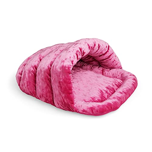 Everyyay Essentials Pink Velvet Slipper Cat Bed, 18" L X 15" W X 12" H #TOP1