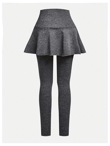 Verdusa Girl's Coquette Skirted Leggings Athletic Workout Skinny Long Pants2