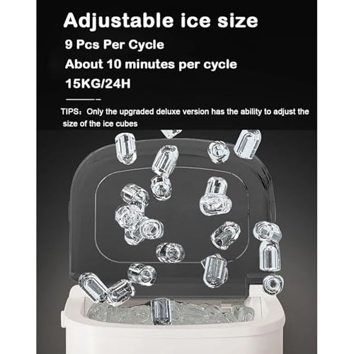 Fabricadora de hielo portátil para encimera 15 kg/24h blanca miniatura 3