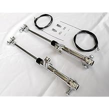 Wheelchair Pistons,Piston for Reclining Wheelchair,W/Hardware and 24" Cable, for Most Reclining Wheelchairs of All Brands,16-22Seat Width Reclining Wheelchair Replacement Parts,1Pr,Chrome