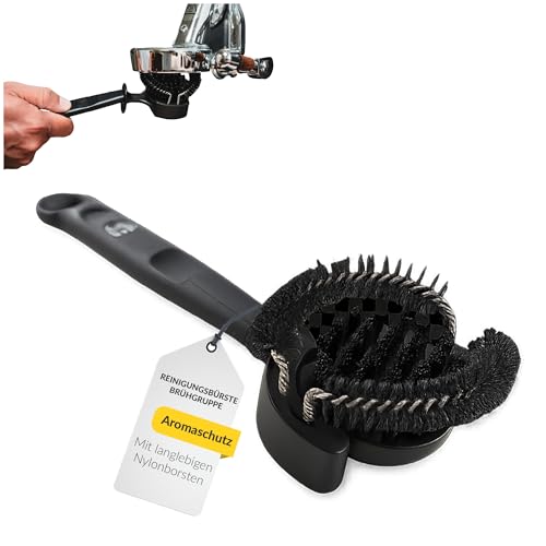 Coyooco Siebträger Bürste für Siebträger 58mm - langlebig & hygienisch - Brühgruppenbürste für Kaffeemaschinen - entfernt Kaffee-Öle & Rückstände - Barista Zubehör