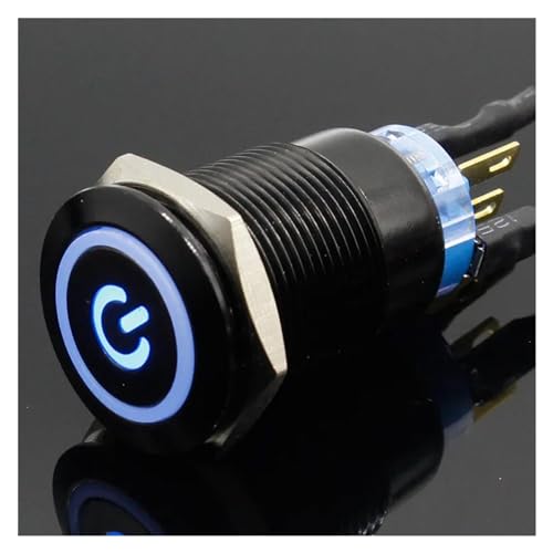 Bouton de commande momentané ou verrouillage 19mm pour customiser un panneau auto 12V