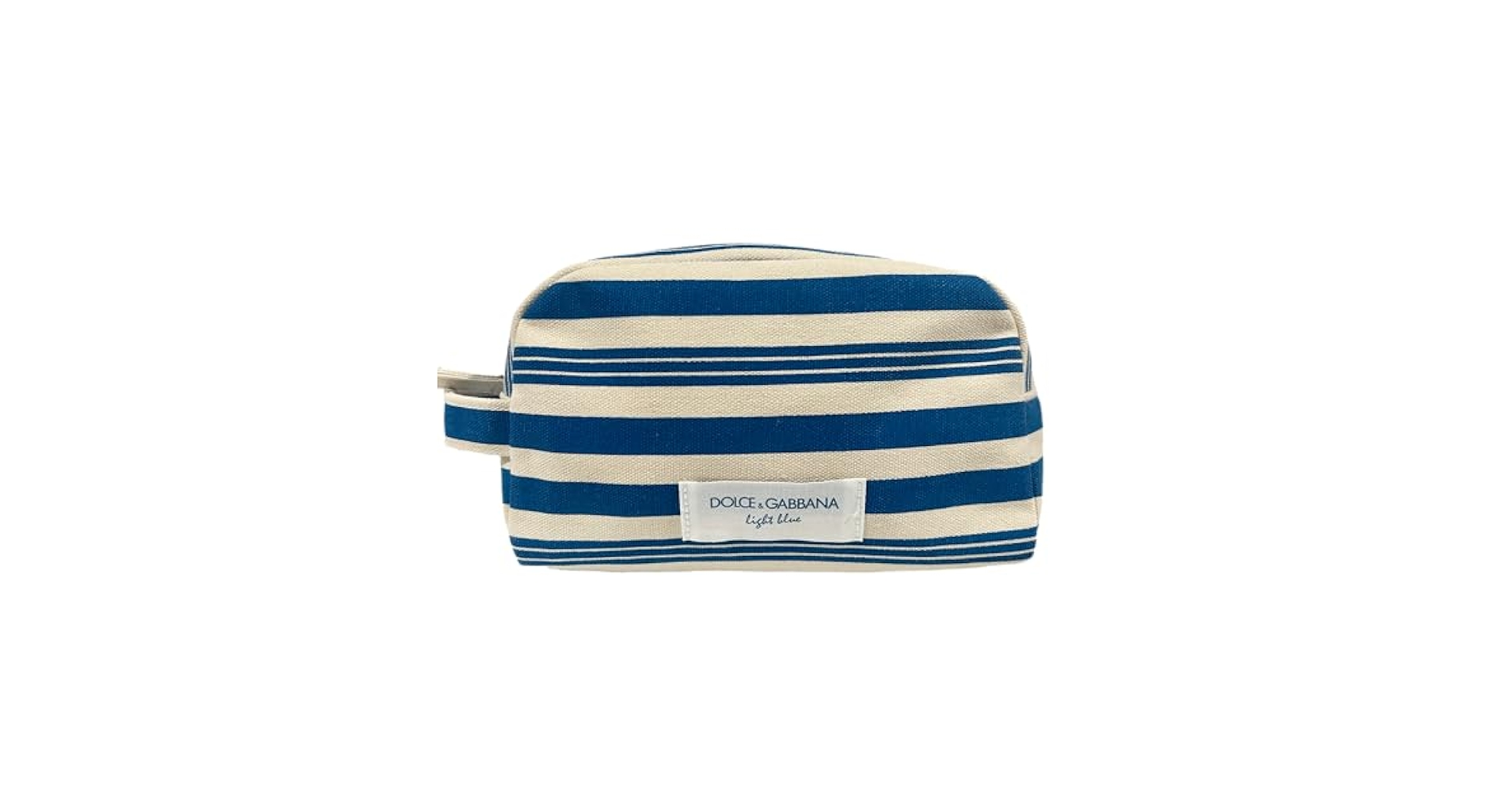 Amazon.com: Dolce & Gabbana Blue Cream Stripe Canvas Zip