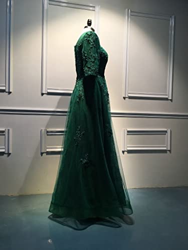 Clothfun Women's Lace Elegant Mother Of The Bride Dresses Long 2022 Formal Dresses With Sleeves Evening Gowns Dusty Rose 16 Plus Size #TOP4