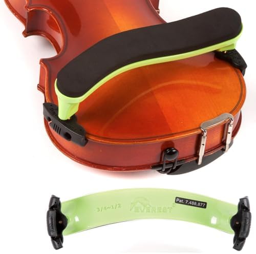 Everest ES2G ES Series 3/4-1/2 Violin Adjustable Shoulder Rest - Neon Green image 4