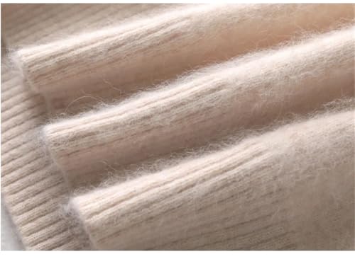 Men's 100 Percent Cashmere Sweater O-Neck Pullovers Knit Large Size Mink Sweater Winter New Tops Long Sleeve Jumpers4