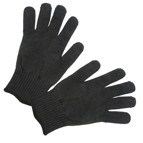 DIYEAH Guantes Anticorte Negros Transpirables y Elásticos para Cocina Protección Manos Corte Corte y Talla Unidades Resistentes y Cómodos