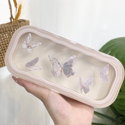 Image of Glasses Case Hard Shell, Clear Eyeglass Case, Cute Holder for Sunglasses and Reading Glasses