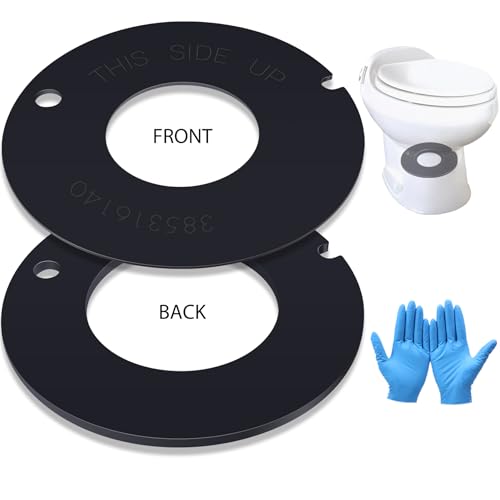 Image of 2 PCS 385311462 & 385316140 RV Toilet Rubber Flush Ball Bowl Leak Seal Kit Replacement for 510 /506+,510+ /1006,1008 /EcoVac 146-149 Compatible with Dometic Sealand Mansfield VacuFlush RV Camper Toilet