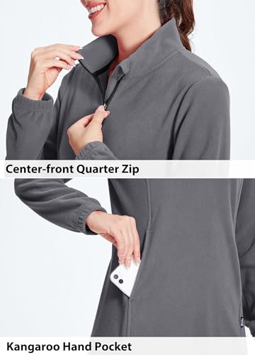 Willit Women's Fleece Dress Sweatshirt Thermal Long Pullover Polar Winter Dress with Pocket4