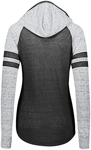 Holloway Ladies Advocate Hoodie, Black/Silver, L