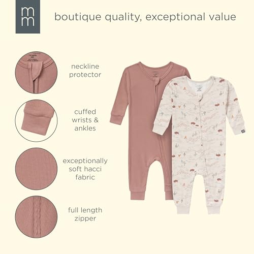 MODERNMOMENTS by Gerber Unisex Baby 2-Pack Footless Tight Fitting Pajamas, Gray and Brown, 6-9 Months by Modern Moments by Gerber - Used condition - Image 7