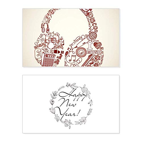 Auriculares de diadema New Year con ilustración original y cómodas almohadillas