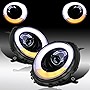 AUTOZENSATION Compatible with 2007-2013 R56 MINI Cooper Hardtop/Hatchback LED Turn Signal Smoke Projector Headlights L + R Pair Headlamp