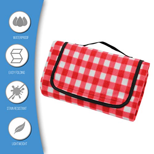 Large Picnic Blanket | Oversized Beach Blanket Sand Proof | Outdoor Accessory for Handy Waterproof Stadium Mat | Water-Resistant Layer Outdoor Picnics | Great for Camping on Grass and Portable - Thumbnail 2