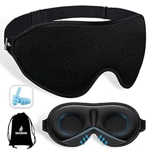 Eye Mask for Sleeping – 3D Sleep Mask Blackout Soft & Comfortable Sleep Mask for Men & Women, No Pressure on Eyes, Eye…