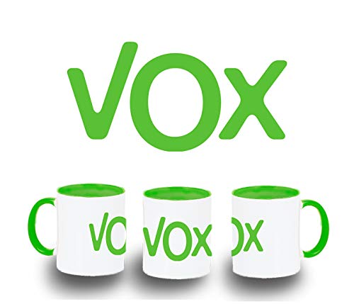 MERCHANDMANIA TAZA VERDE LOGO PARTIDO VOX color mug