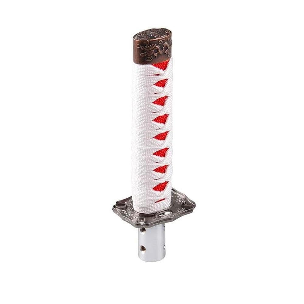 HYASDBWE Metal Manual Transmission Gear Stick 15cm Universal Samurai Sword Gear Shift Knob Shifter Gear Shifter Parts(White)