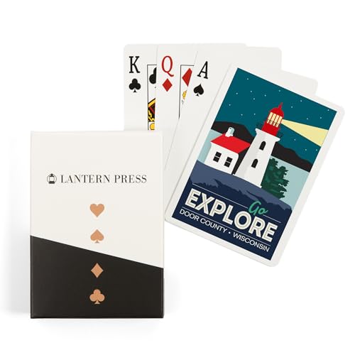 Lantern Press 52 cartas póker Door County Wisconsin