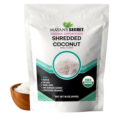 Usda Certified Organic Coconut Flakes Unsweetened 1 Lb -Perfect For Baking | Making Coconut Milk (Coconut Flakes Small 1 Lb)
