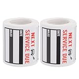 NUOLUX 2ロール オイル交換リマインダー 防水耐候ステッカー 車用サービス期限ラベル 自動車全車種対応 メンテナンス管理簡単