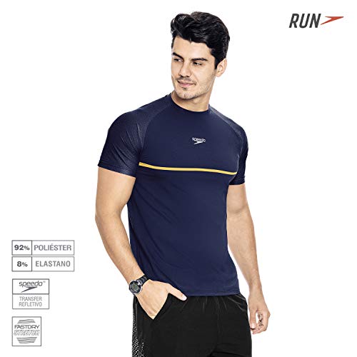 Speedo Gold Camiseta de Manga Curta, Homens, Azul, M