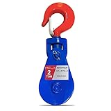 HELIX 強力型滑車 一車スナッチ 2ton 2トン スナッチブロック 2000kg ブロック滑車 フック式 プーリーブロックレッカー車 積載車 ワイヤーロープ