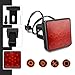 Cuymoap Trailer Brake Light, 15 LED Super Bright Tail Lamp with Anti-vibration Waterproof Housing, Non Flicker Plug and Play Square Bulb, Universal Exterior Lighting Accessory for Towing Truck (Red)