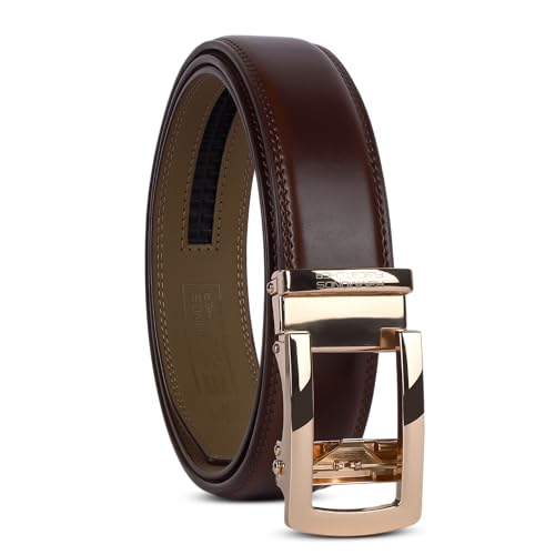Image of HAMMONDS FLYCATCHER Genuine Leather Belt for Men - Perfect for Formal and Casual Wear - Adjustable Waistband up to 46 Inches - Autolock Belt for Formal and Casual Wear