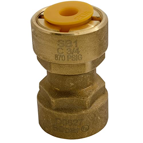 Image of Supplying Demand SB1 3 /4 Inch Quick Connect HVAC Brass Coupler Fitting
