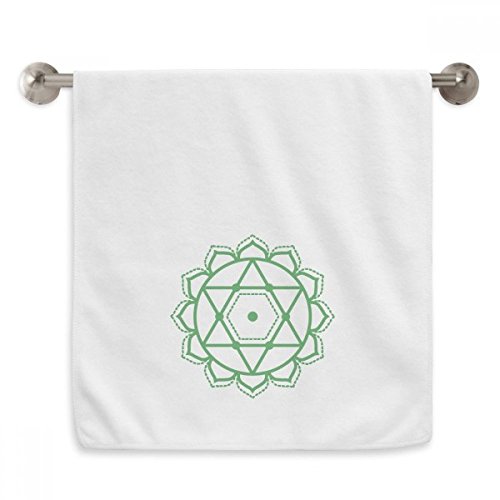 Serviette blanche motif fleur géométrie de qualité supérieure