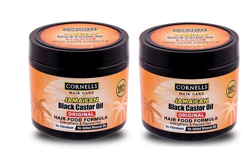 Cornells Jamaican Black Castor Oil Hair Food 5.7 fl oz 100% Natural No Petroleum And No Added Mineral Oil x 2 Unit (Original)