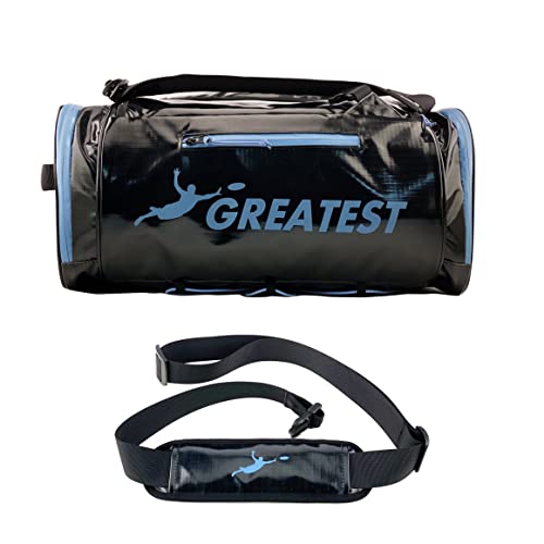 Greatest Ultimate Frisbee Bag 30 Liter. Built In Insulated Water Bottle Pocket. Waterproof Durable Sports Equipment Duffel Backpack For Outdoor Sports Travel & More (Blue) #TOP2