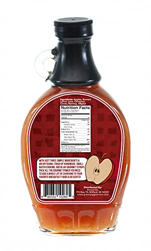Image of Green Jay Gourmet Apple Syrup - Premium Non GMO Fruit Syrup - 8 oz | Non GMO & Preservative Free, Perfect for Breakfast, Pancakes, Waffles, French Toast, Coffee, Drinks & Desserts