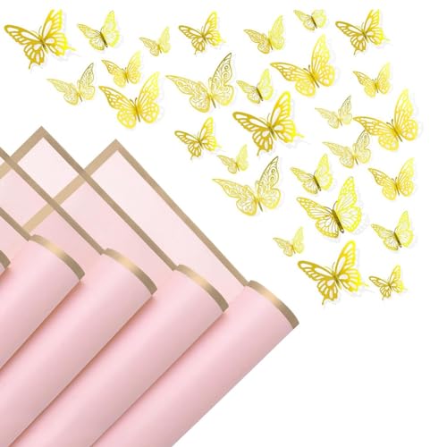 Albapilix �S�[���h�G�b�W�t�����[���b�s���O�y�[�p�[20���A3D�S�[���h�o�^�t���C�X�e�b�J�[48���t���A�ԉ��u�[�PDIY�N���t�g