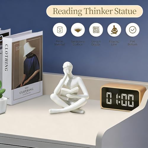 Estatua de pensador para decoración de estantería miniatura 4