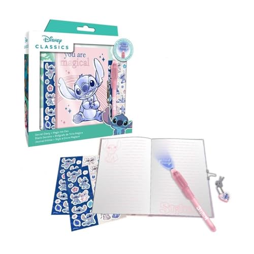 Cuadernos marca KIDS LICENSING modelo Diario boligrafo magico Stitch Disney