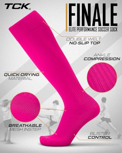 Image of Finale Soccer Socks Youth & Adult | Knee High Men's & Kids Soccer Socks | Stretch Fit for Shin Guards | Made in the USA