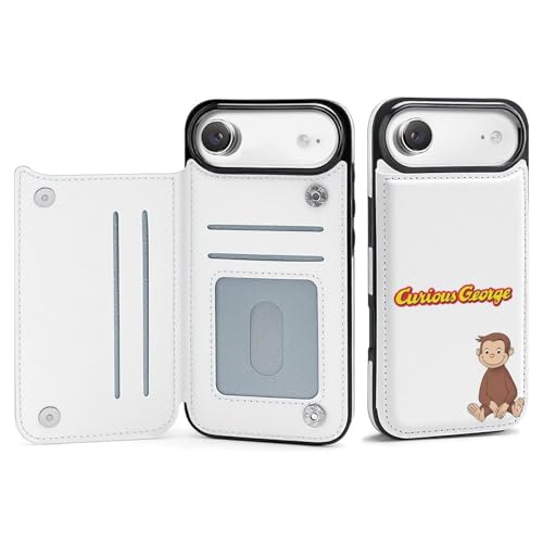 手帳型 おさるのジョージ 対応 iPhone 17 Air ケース カード収納 スマホケース 財布型 携帯ケース 軽量 全面保護 スタンド機能 おしゃれ お祝いギフト