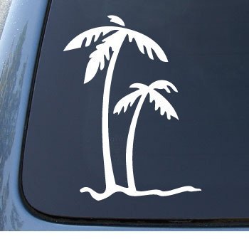 NS-FX PALM TREES - Tropical Beach - Car, Truck, Notebook, Vinyl Decal Sticker #1027 | Vinyl Color: White