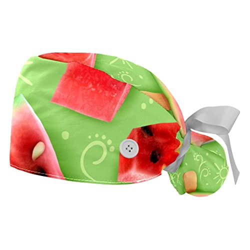 Chapeaux de travail motif pastèque JDEZ (lot de 2) casquettes unisexes