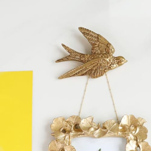 Oiseau en résine or déco murale pour sublimer un mur vide et sans vie - 4