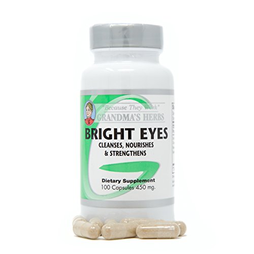 Grandma's Herbs Bright Eyes - Natural Herbal Supplement - Supports Vision Health - Cleanses, Nourishes, Strengthens Sight - Made in The USA w/Eyebright, Bayberry & Fennel Seed - 100 Capsules Grandma's Herbs Bright Eyes - Natural Herbal Supplement - Supports Vision Health - Cleanses, Nourishes, Strengthens Sight - Made in The USA w/Eyebright, Bayberry & Fennel Seed - 100 Capsules