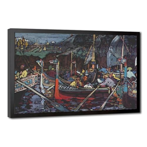 Toile Volga Song Wassily Kandinsky 30x45 cm pour decoration de salon