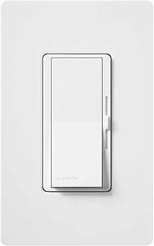 Vista 11 de Lutron DVSCELV-300P-BI Diva - Regulador electrónico de bajo voltaje de 300 vatios de un solo polo, galleta