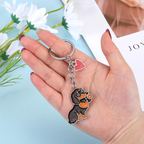 WEWAYSMILE Welpe Schlüsselanhänger, Hunde Schlüsselanhänger, Niedlicher Welpe-Schlüsselanhänger, Für Dekor Auto Schlüsselanhänger Tag Personalisierte Geschenk, Länge: 4,09 Zoll/10,4 cm