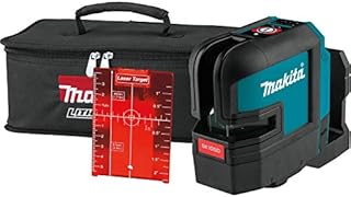 Makita SK105DZ 12V Max Li-Ion CXT Red Cross Line Laser Supplied in A Carry Pouch - Batteries and Charger Not Included