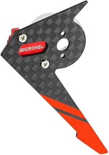 Microheli Aluminum Carbon Fiber Tail Motor Mount W/ Fin Set (RED) - Align T15